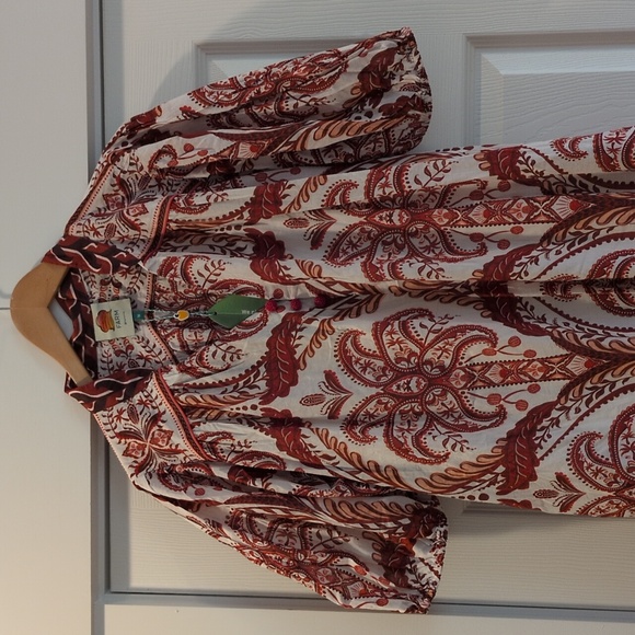 NWT Farm Rio Tropical Cameo Belted Maxi Dress - Picture 7 of 12